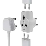 હોસ્પર 6A થી 16A કન્વર્ટર પ્લગ | સર્જ પ્રોટેક્ટર સાથે હેવી ડ્યુટી યુનિવર્સલ 3 પિન એડેપ્ટર સોકેટ | સ્માર્ટ પ્લગ, એપ્લાયન્સીસ અને મલ્ટીપ્લગ ઉપયોગ માટે બિગ મલ્ટીપિન ટ્રાવેલ કન્વર્ટર