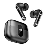 boAt Airdopes 121 Pro Plus, 100H બેટરી, 4Mics ENx, ઓછી લેટન્સી, ફાસ્ટ ચાર્જ, LED ડિસ્પ્લે, એપ સપોર્ટ દ્વારા એડ ફ્રી મ્યુઝિક સ્ટ્રીમ કરો, ઇયર ઇયરબડ્સમાં બ્લૂટૂથ, TWS ઇયર બડ્સ માઇક સાથે વાયરલેસ ઇયરફોન (બ્લેક)