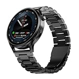 બોટ લુનર ડિસ્કવરી પ્રો, 1.39" HD ડિસ્પ્લે, QR ટ્રે, ઇમરજન્સી SOS, ફંક્શનલ ક્રાઉન, મલ્ટીપલ સ્પોર્ટ્સ મોડ્સ, BT કૉલિંગ, HR, SpO2 અને સ્લીપ ટ્રેકિંગ, પુરુષો અને સ્ત્રીઓ માટે સ્માર્ટ ઘડિયાળો (સ્ટીલ બ્લેક)