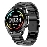ફાયર-બોલ્ટ લેગસી લક્ઝરી સ્માર્ટ વોચ સાથે 1.43” AMOLED, બ્લૂટૂથ કૉલિંગ, વાયરલેસ ચાર્જિંગ, વૉઇસ આસિસ્ટન્ટ, 110+ સ્પોર્ટ્સ મોડ્સ અને હેલ્થ ટ્રેકિંગ, મેન એન્ડ વુમન માટે સ્માર્ટ વૉચ- બ્લેક એસએસ