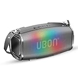 UBON સુલતાન SP-47 બ્લૂટૂથ સ્પીકર 10W RMS સ્ટીરિયો સાઉન્ડ, વોટર રેઝિસ્ટન્સ, 10H સુધીનો કુલ પ્લેટાઇમ, મલ્ટી-કોમ્પેટિબિલિટી મોડ્સ અને ફાસ્ટ ચાર્જિંગ (બ્લેક)