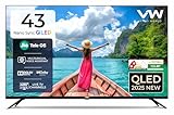 VW 108 cm (43 ઇંચ) Nano Sync Series 4K Ultra HD Smart JioTele OS QLED TV VW43JQ1 (બ્લેક)