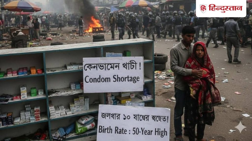 उपद्रव के बीच बांग्लादेश में कंडोम की किल्लत और उधर जन्मदर 50 साल के टॉप...