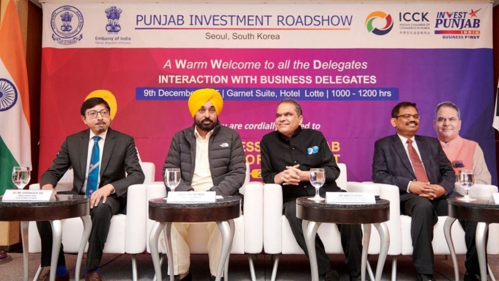 मुख्यमंत्री मान के दौरे के अंतिम दिन दक्षिण कोरिया में प्रभावशाली निवेश रोड शो को मिला भारी...