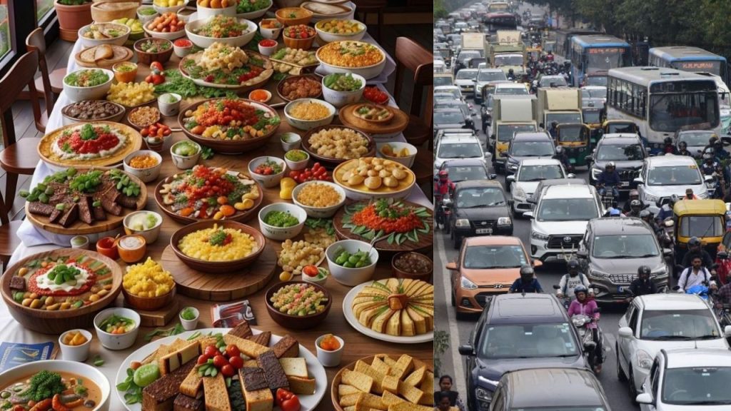 'कोई भी डिश 30 रुपये का ऑफर बना आफत, बेंगलुरु में लगा भयानक ट्रैफिक जाम, पुलिस को संभालनी पड़ी स्थिति | Food Offer Chaos in Hebbal Bengaluru any dish rs 30 Crowds Force Pub to Shut Early...