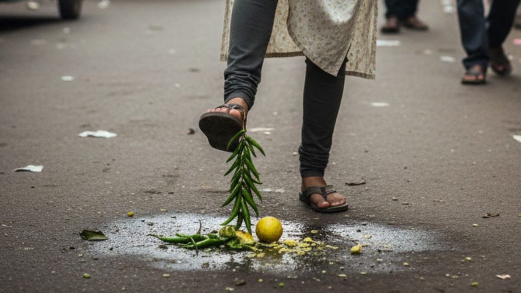 नींबू-मिर्च पर चढ़ने से क्या सच में बुरी आत्मा करती है पीछा? जानिए सदियों पुरानी मान्यता में कितनी सच्चाई | Lemon Chilli Superstition on Road 2025 Myth vs...