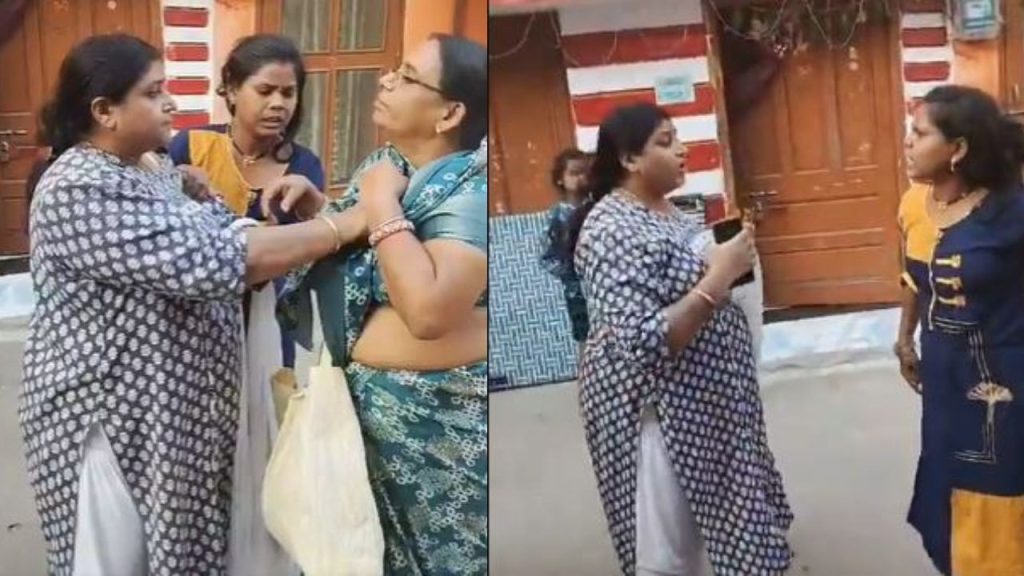 SIR फॉर्म को लेकर हुआ विवाद, महिला ने BLO के साथ सड़क पर की बदसलूकी, वीडियो हुआ वायरल | Dispute over SIR form, woman misbehaves with BLO on road in...