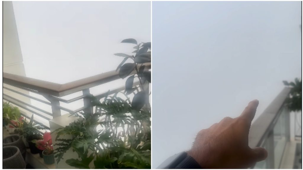 एंटरप्रेन्योर ने DLF कैमेलियाज की बालकनी से बनाया वीडियो, जीरो विजिबिलिटी और स्मॉग में डूबा दिखा गुड़गांव | Gurugram Entrepreneur Shows Zero Visibility From DLF Camellias Balcony Amid Severe...