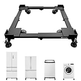 Hipkoo વૉશિંગ મશીન સ્ટેન્ડ/ટ્રોલી વિથ વ્હીલ્સ (7–12 KG) | એડજસ્ટેબલ મેટલ સ્ટેન્ડ અને એન્ટિ-વાઇબ્રેશન પેડ્સ સેમી અથવા ફ્રન્ટ, ટોપ લોડ વોશિંગ મશીન, ફ્રિજ અને ડીશવોશર, બ્લેક, 170 કેજી ક્ષમતા