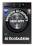 સેમસંગ સ્માર્ટ ચોઇસ 12 કિગ્રા, 5સ્ટાર, AI ઇકોબબલ, સુપર સ્પીડ, વાઇ-ફાઇ, ઇનબિલ્ટ હીટર સાથે હાઇજીન સ્ટીમ, ડિજિટલ ઇન્વર્ટર, ફુલ-ઓટોમેટિક ફ્રન્ટ લોડ વોશિંગ મશીન (WW12DG5B24AXTL, Inox)