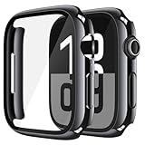 એપલ વોચ સીરીઝ 11/ સીરીઝ 10 46 મીમી, હાર્ડ પીસી સ્ક્રીન પ્રોટેક્ટર ઓવરઓલ પ્રોટેક્શન માટે અલ્ટ્રા-થિન લાઇટવેઇટ સ્ક્રેચ-રેઝિસ્ટન્ટ કવર, જેટ બ્લેક માટે VEMIGON ટેમ્પર્ડ ગ્લાસ કેસ સુસંગત
