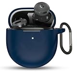 ELOR પ્રીમિયમ સિલિકોન કેસ કવર Google Pixel Buds 2a સાથે સુસંગત છે (ઇયરબડ્સ શામેલ નથી) (નેવી બ્લુ, પિક્સેલ બડ્સ 2a)