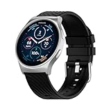 Motorola Moto Watch 120 - AMOLED ડિસ્પ્લે સાથે પુરુષો માટે પ્રીમિયમ સ્માર્ટવોચ, 10-દિવસની બેટરી, હાર્ટ રેટ અને SpO2 ટ્રેકિંગ, ફિટનેસ અને હેલ્થ મોનિટરિંગ, iPhone સાથે સુસંગત - સિલ્વર