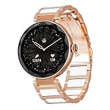 Titan Elixir 1.19" ડાયમંડ કટ ડિઝાઇન, SpO2, BP અને સ્કિન ટેમ્પ મોનિટરિંગ, હાર્ટ રેટ, BT કૉલિંગ, વૉઇસ આસિસ્ટન્ટ, વૉટર રેઝિસ્ટન્ટ (રોઝ ગોલ્ડ) સાથે લેટેસ્ટ મહિલાઓ માટે AMOLED સ્ટેનલેસ સ્ટીલ સ્માર્ટ વૉચ