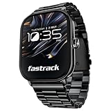 Fastrack Radiant FX2 2.04" BT કૉલિંગ સાથે AMOLED સ્માર્ટ વૉચ, વૉઇસ આસિસ્ટન્ટ, ફંક્શનલ ક્રાઉન, મેટલ એલોય કેસ, 100+ સ્પોર્ટ્સ મોડ્સ, SpO2, AOD – પુરુષો અને સ્ત્રીઓ માટે સ્માર્ટવોચ (બ્લેક)