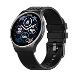 Motorola Moto Watch 120 - AMOLED ડિસ્પ્લે સાથે પુરુષો માટે પ્રીમિયમ સ્માર્ટવોચ, 10-દિવસની બેટરી, હાર્ટ રેટ અને SpO2 ટ્રેકિંગ, ફિટનેસ અને હેલ્થ મોનિટરિંગ, iPhone સાથે સુસંગત - ફેન્ટમ બ્લેક