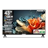 Foxsky 109 cm (43 inch) Frameless Series 4K UHD QLED Google TV FS43GATV (બ્લેક)