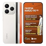 realme narzo 90 5G (વિક્ટરી ગોલ્ડ,6GB+128GB) | 7000mAh સૌથી મોટી બેટરી | 60W સૌથી ઝડપી ચાર્જિંગ | 50MP ફ્રન્ટ અને રીઅર AI કેમેરા | 4000nits તેજસ્વી ડિસ્પ્લે | AI આસિસ્ટ | IP69 ડસ્ટ એન્ડ વોટર રેઝિસ્ટન્સ