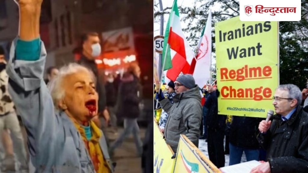 मुंह से खून उगलते हुए ईरानी महिला का प्रदर्शन, गुस्से में नारेबाजी; कहा-47 साल से मर चुकी...