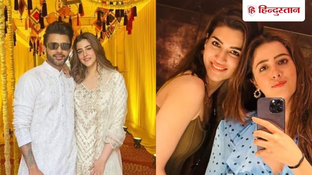 बहन नूपुर के संगीत में कृति सेनन ने विदेशी जीजा संग किया डांस, 'लॉलीपॉप लागेलू' पर यूं लगाए...