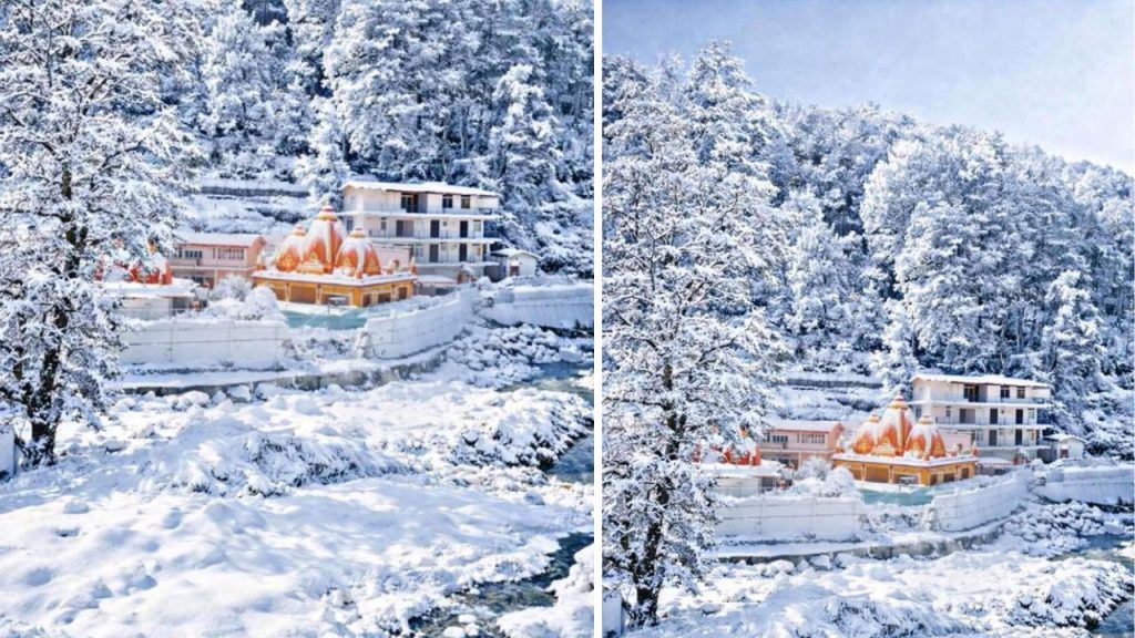 कैंची धाम में बर्फबारी की तस्वीर हुई शेयर, नजारा देखने अचानक पहुंचे हजारों श्रद्धालु, सच जानकर पकड़ लिया माथा | Fact Check Kainchi dham snowfall AI Generated photos exposed Know How to stay...