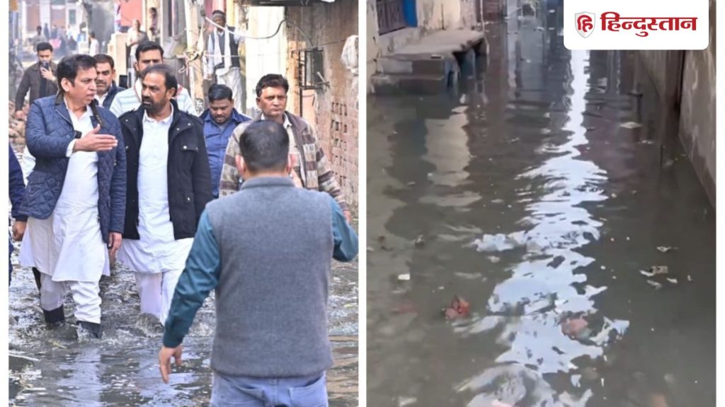 दिल्ली की इस कॉलोनी में बुरे हालात; गलियों में 3 फीट पानी, VIDEO दिखा बरसी...