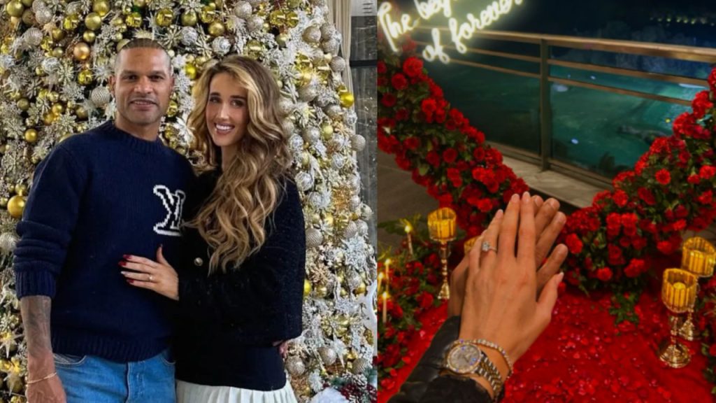 शिखर धवन ने गर्लफ्रेंड सोफी शाइन से की सगाई, खूबसूरत तस्वीर आई सामने | Shikhar Dhawan got engaged girlfriend Sophie...