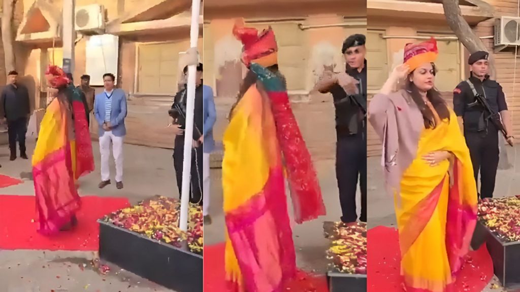 IAS टीना डाबी ने गणतंत्र दिवस पर दी ये कैसी सलामी! ध्वजारोहरण के बाद सैल्यूट का वीडियो देखकर फटी रह जाएंगी आंखें | IAS Tina Dabi flag hoisting on Republic Day mistake happened viral...