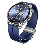 બોટ ક્રોમ ઇઓન, પ્રીમિયમ મેટલ બોડી, 1.43” (3.63 સેમી) AMOLED રાઉન્ડ ડિસ્પ્લે, AI કોચ હેલ્થ ઇનસાઇટ્સ, એડવાન્સ્ડ S1 પ્રોસેસર, ઓટો હાર્ટ રેટ, HRV, VO2 મેક્સ, પુરુષો અને સ્ત્રીઓ માટે સ્માર્ટ વૉચ (સ્ટર્લિંગ બ્લુ)