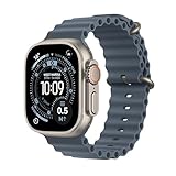 એપલ વોચ અલ્ટ્રા 3 જીપીએસ + એન્કર બ્લુ ઓશન બેન્ડ સાથે સેલ્યુલર 49mm નેચરલ ટાઇટેનિયમ કેસ