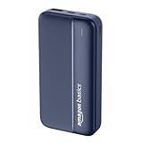 Amazon Basics 20000 mAh પાવર બેંક | 22.5W ફાસ્ટ ચાર્જિંગ | ડ્યુઅલ આઉટપુટ અને ઇનપુટ | એકસાથે 3 ઉપકરણો ચાર્જ કરો | સ્માર્ટફોન, TWS ઇયરબડ્સ, સ્પીકર્સ, ટેબ્લેટ્સ (ડાર્ક વાદળી) માટે