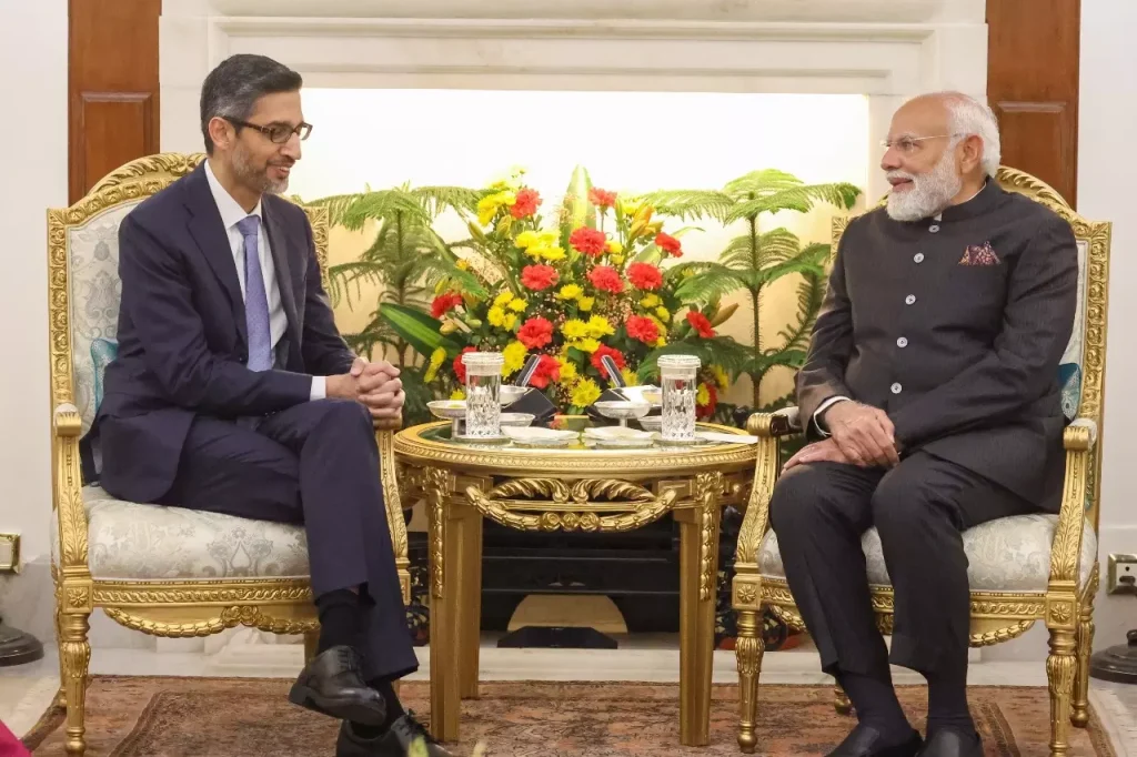 પીએમ મોદીએ સુંદર પિચાઈને મળ્યા બાદ AI વિશે ચર્ચા કરી Sundar Pichai से मुलाकात के बाद पीएम मोदी ने AI पर चर्चा की