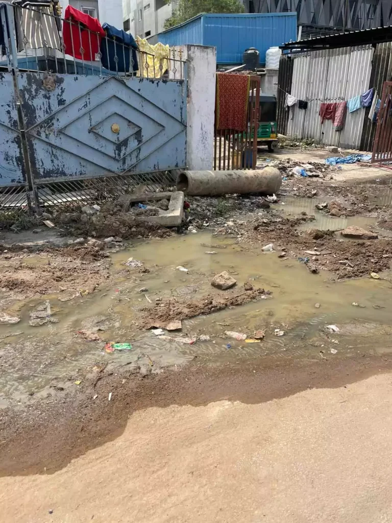 Vanasthalipuram में ट्रांसफॉर्मर के पास जमा सीवेज से सुरक्षा खतरा