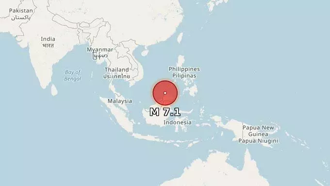 ભૂકંપ: બોર્નિયો કિનારે 7.1 તીવ્રતાનો શક્તિશાળી ભૂકંપ Earthquake: बोर्नियो तट के पास 7.1 तीव्रता का शक्तिशाली भूकंप