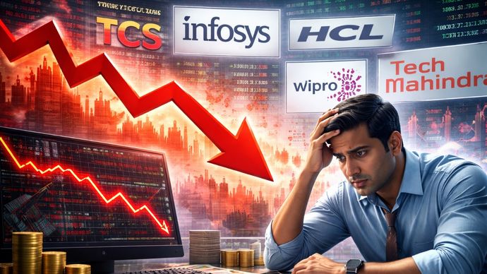 TCS, Infosys, HCL સહિતના મોટા IT શેર્સમાં તેજી! IT ઇન્ડેક્સ 52 સપ્તાહના નીચલા સ્તરે પહોંચ્યો – જાણો શા માટે IT… TCS, Infosys, HCL समेत बड़े आईटी शेयर धड़ाम! 52 Week Low पर पहुंचा IT Index - जानिए क्यों बिखरे आईटी...