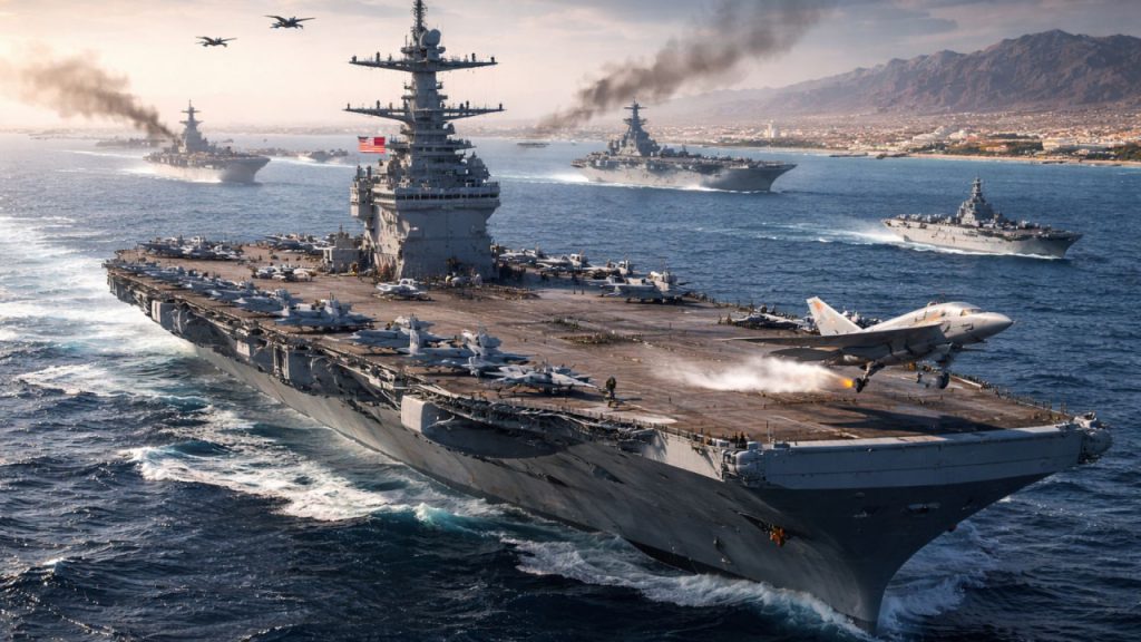 अमेरिका-ईरान में युद्ध फाइनल! राष्ट्रपति ट्रंप ने मुस्लिम देश की ओर रवाना किया विश्व का सबसे बड़ा युद्धपोत | Middle East tension America sends world largest warship towards...