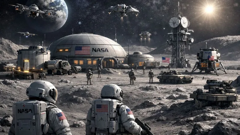 અમેરિકા ચંદ્ર પર મિલિટરી બેઝ બનાવવાની તૈયારી કરી રહ્યું છે, નાસા… NASA America is preparing to build a military base on the moon