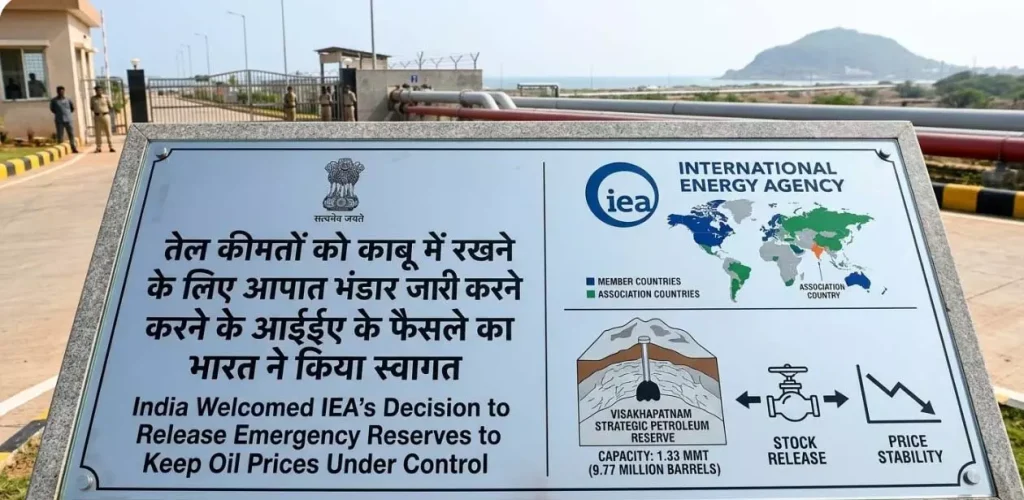 भारत ने IEA के आपातकालीन तेल भंडार निर्णय का किया स्वागत