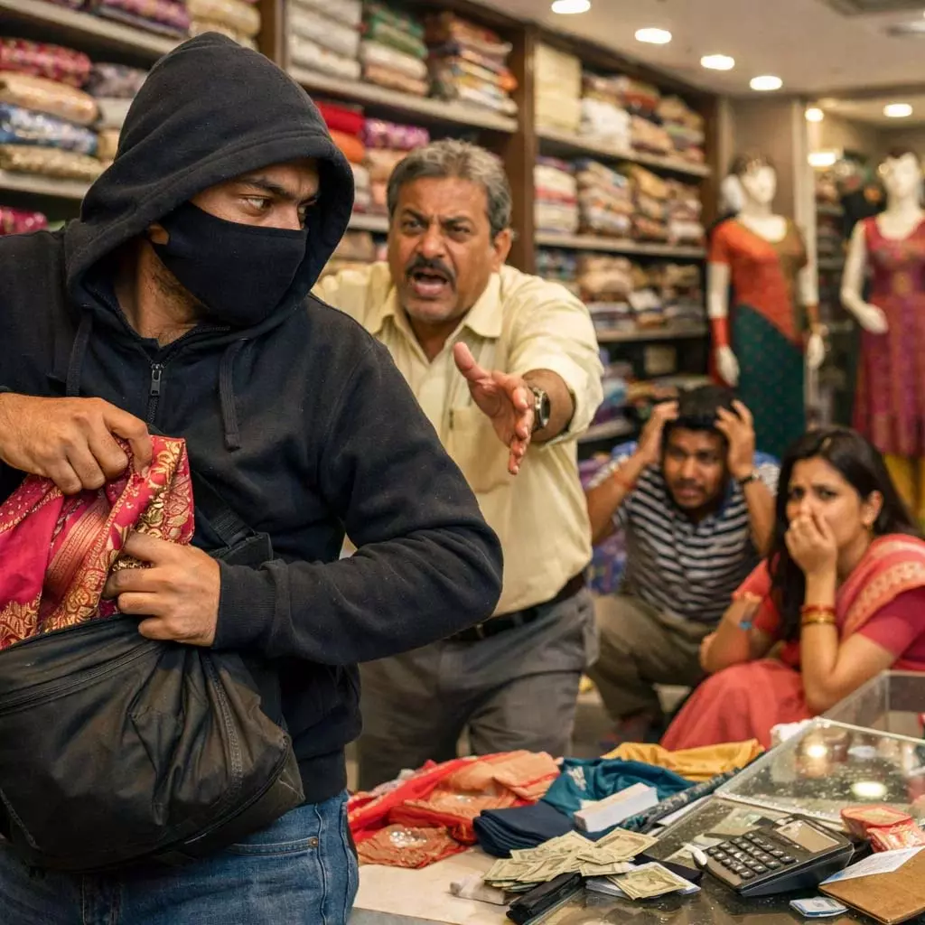 શટરના તાળા તોડી લાખોનો સામાન અને રોકડની ચોરી કરી હતી. शटर का ताला तोड़कर लाखों के सामान और नगद की चोरी