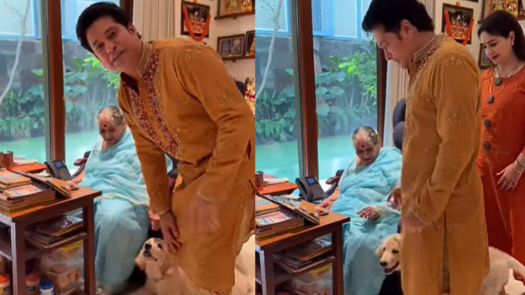 सचिन तेंदुलकर ने अपनी पत्नी और पालतू कुत्ते के साथ गुड़ी पड़वा मनाया,...