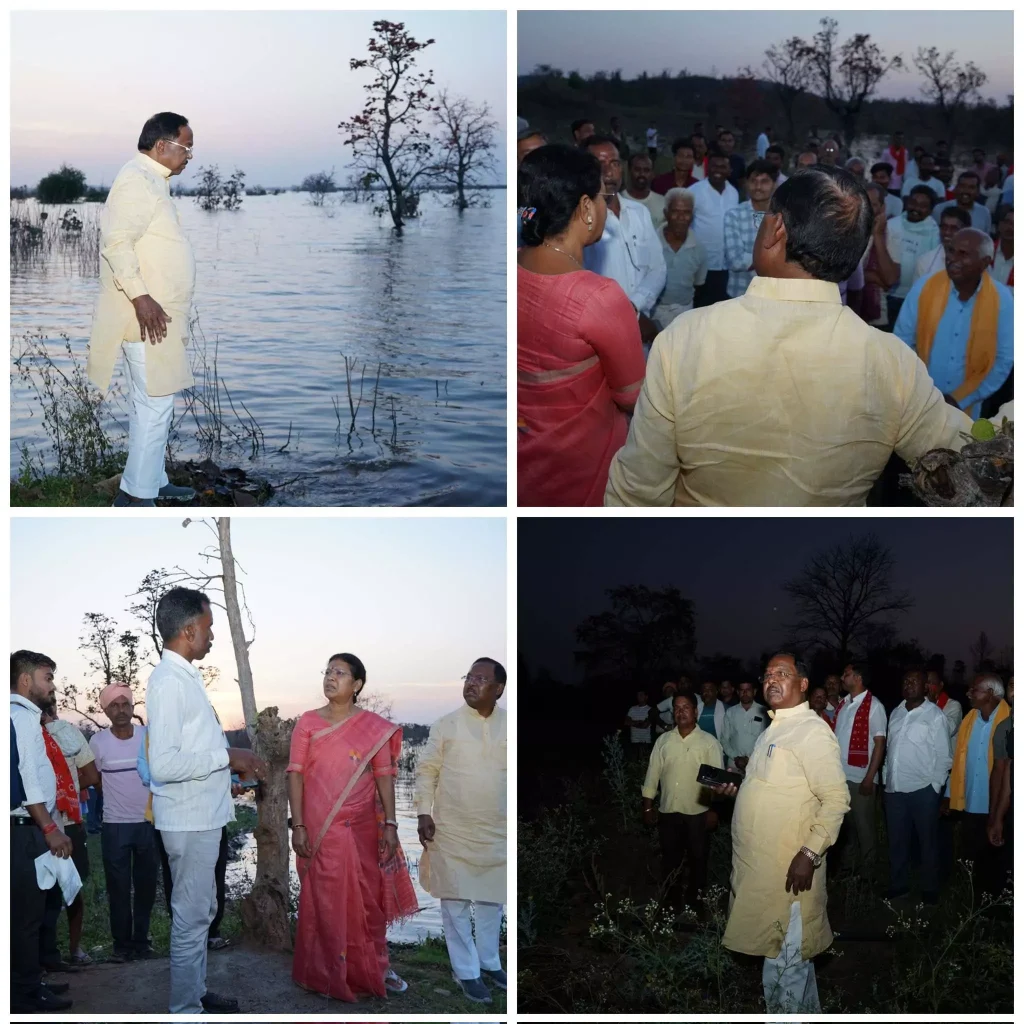 अमवार डैम और डुबान प्रभावित क्षेत्र का स्थलीय निरीक्षण