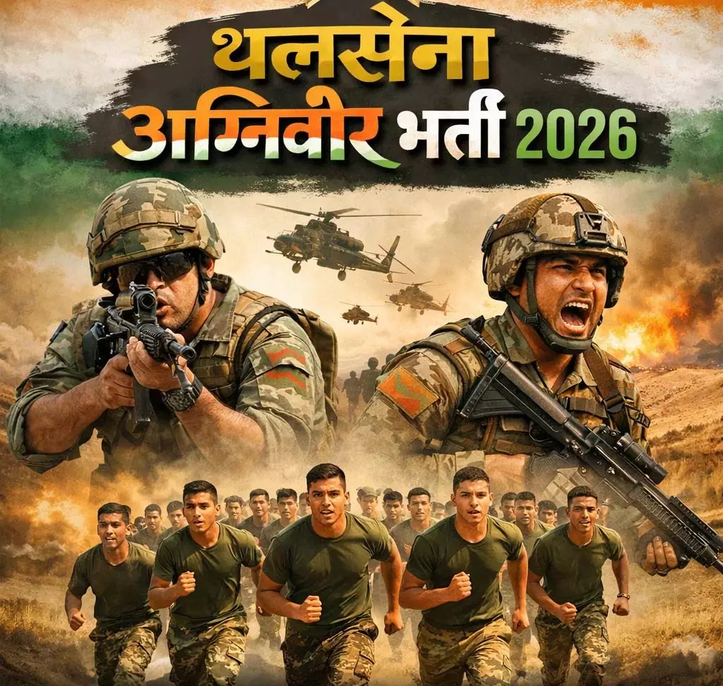 આર્મી અગ્નિવીર ભરતી 2026: 1 એપ્રિલ સુધી ઓનલાઈન અરજી કરો थलसेना अग्निवीर भर्ती 2026: 1 अप्रैल तक ऑनलाइन आवेदन करें