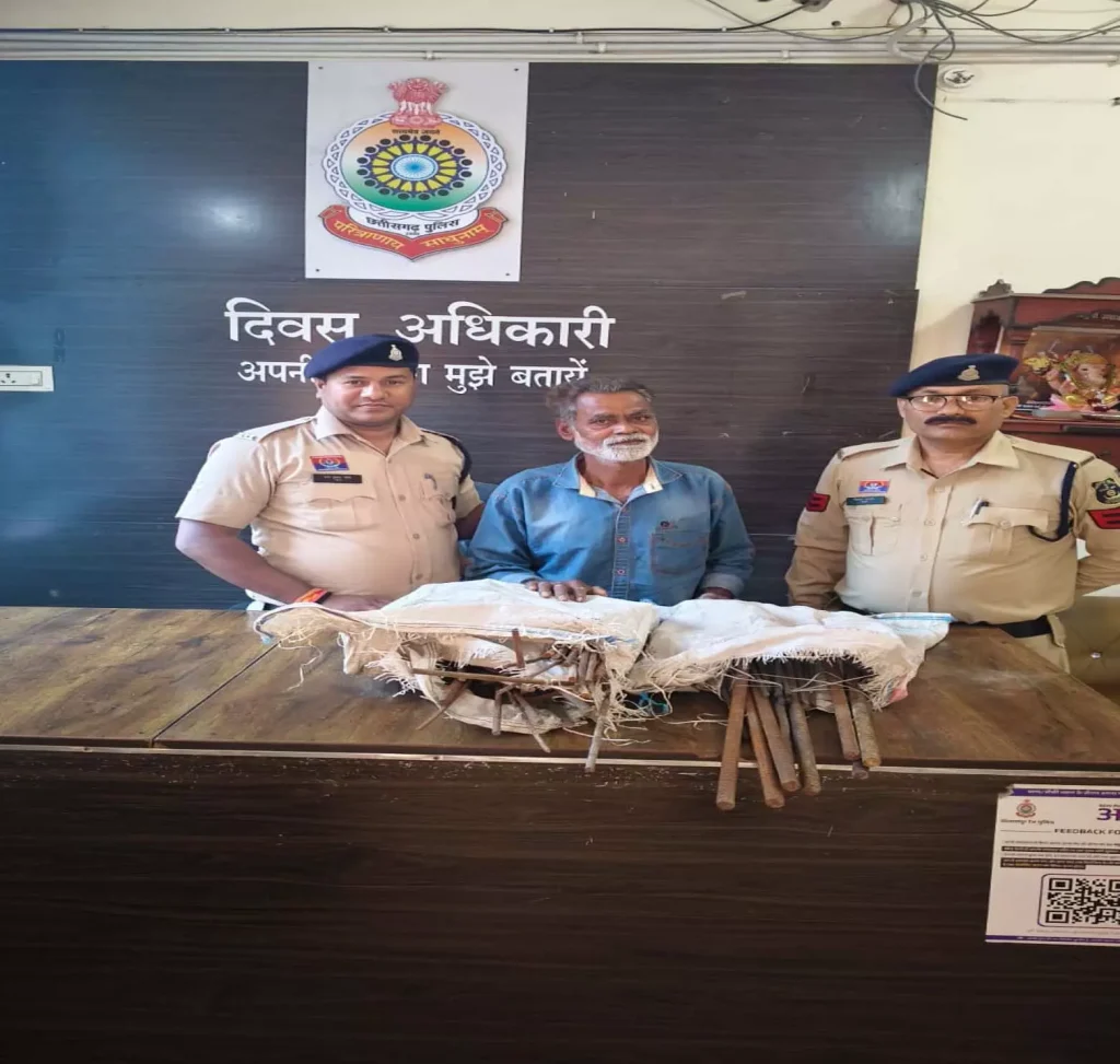 CG NEWS: निर्माणाधीन मकान से सरिया चोरी करने वाला आरोपी गिरफ्तार