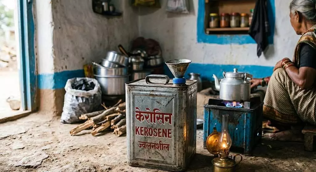 LPG કટોકટી વચ્ચે કેરોસીન પરત, પેટ્રોલ પંપો પરથી વેચાણની પરવાનગી LPG संकट के बीच केरोसिन की वापसी, पेट्रोल पंपों से बिक्री की अनुमति