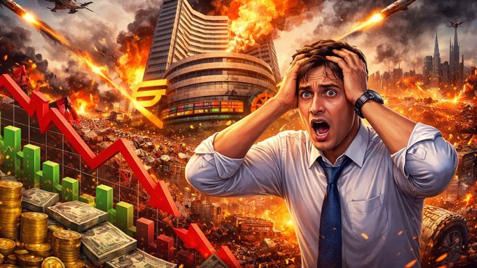 જેનો ડર હતો તે થયું! સેન્સેક્સ 3% નીચે ખૂલ્યો, યુદ્ધની આગને કારણે બજારમાં ધમધમાટ;… जिसका डर था वही हुआ! 3% गिरकर खुला सेंसेक्स, युद्ध की आग से बाजार धड़ाम;...