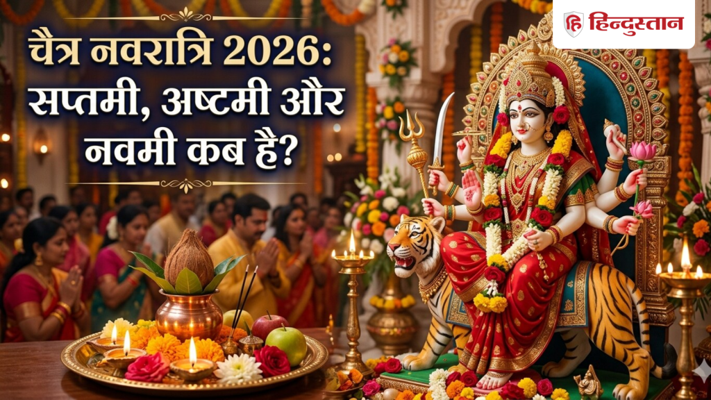 Chaitra Navratri 2026: सप्तमी, अष्टमी और नवमी की सही तिथि क्या है और कंजक पूजन कब होगा?