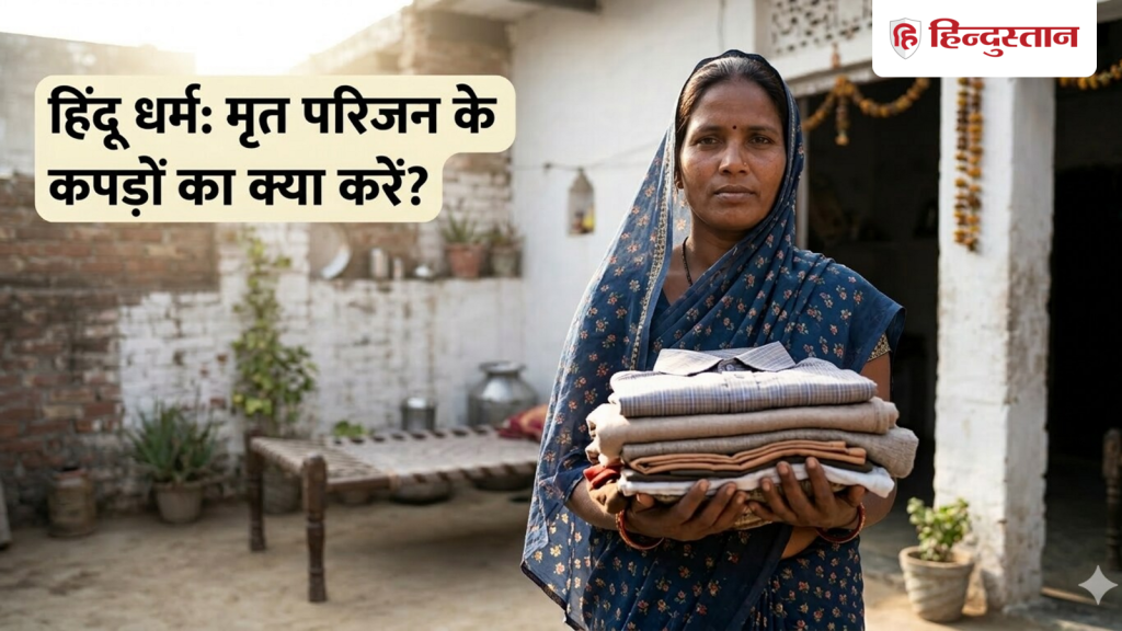હિન્દુ ધર્મ: મૃતક પરિવારના સભ્યના કપડા સાથે શું કરવું જોઈએ? દાન કરવાથી લઈને… हिंदू धर्म: मृत परिजन के कपड़ों का क्या करना चाहिए? दान करने से लेकर इसे...