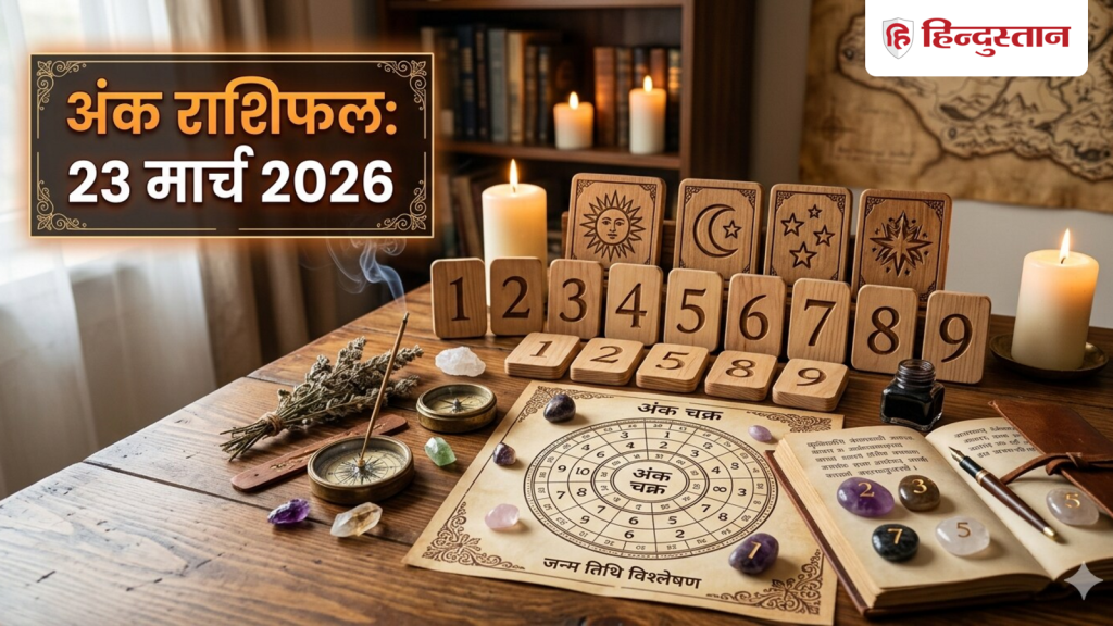 આજની સંખ્યા જ્યોતિષ 23 માર્ચ 2026: આજનો દિવસ 1 થી 9 અંક માટે કેવો રહેશે? સંખ્યા જન્માક્ષર વાંચો Aaj Ka Ank Jyotish 23 March 2026: मूलांक 1 से लेकर 9 के लिए आज का दिन कैसा रहेगा ? पढ़ें अंक राशिफल