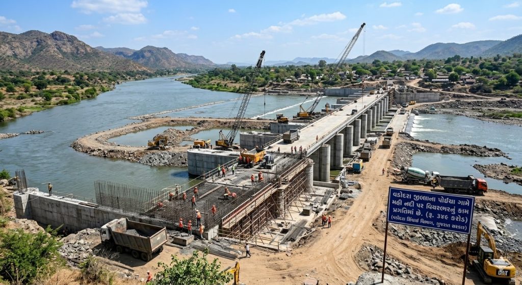 આ વિયરનું નિર્માણ થવાથી પોઈચાની અંદાજે ૨૯ હજાર એકર જમીનને સિંચાઈના લાભ… આ વિયરનું નિર્માણ થવાથી પોઈચાની અંદાજે ૨૯ હજાર એકર જમીનને સિંચાઈના લાભ...