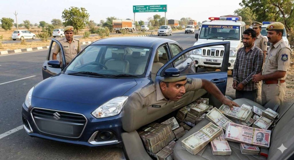 ૮૯ લાખની કિંમતની જૂની ચલણી નોટોનો જથ્થો ગાડીમાંથી ઝડપાયો